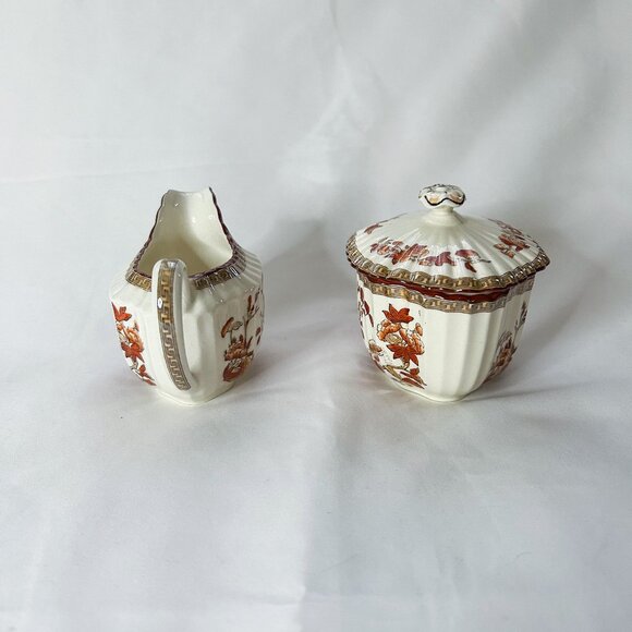 Copeland Spode India Tree Vintage Sugar Bowl and Creamer - Picture 4 of 12
